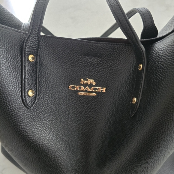 Coach Black Leather Tote Bag - Picture 10 of 10